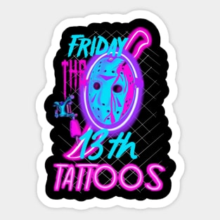 Friday the 13th tattoos Sticker